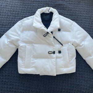 Allsaints Allais Puffer Jacket in Optic White, US 4